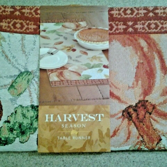 Harvest Season Table Runner 13 x 35 Fall Autumn - Picture 3 of 4
